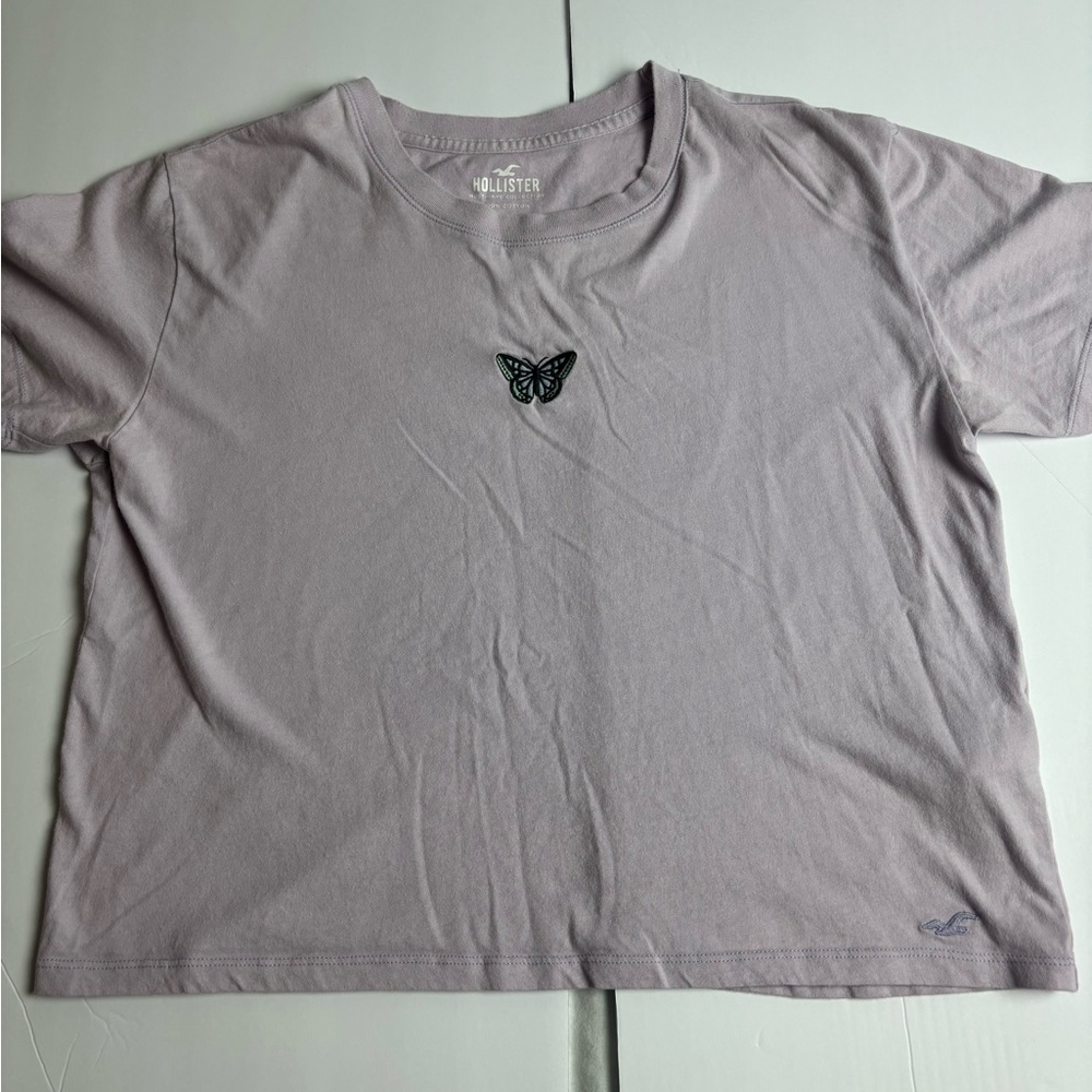 Hollister Light Purple Cotton Tee